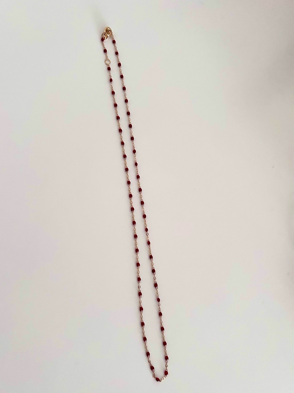 Gigi Clozeau Gold Chain Necklace with Red Beads - Women Jewelry - Picture 3 of 3